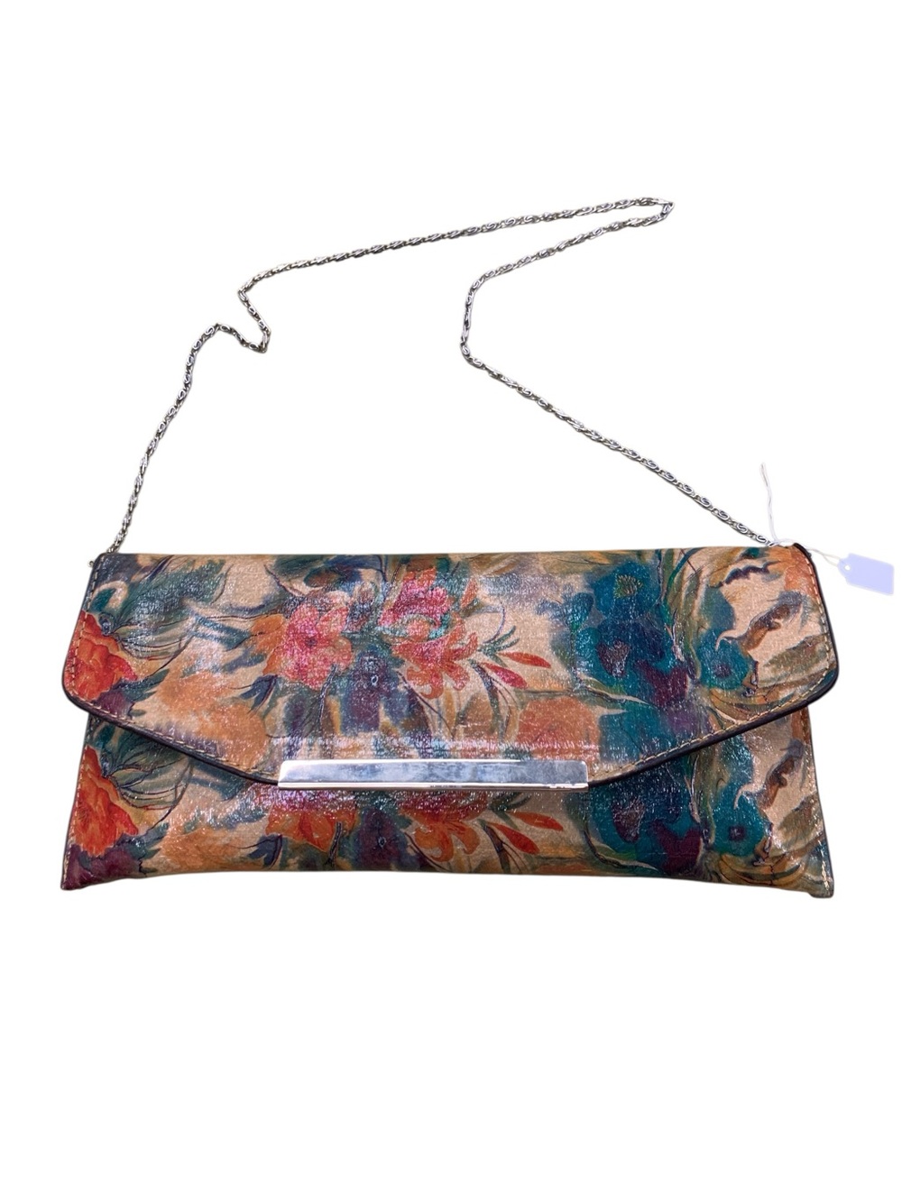 Le Chateau Multicolor Floral Metallic Envelope Clutch